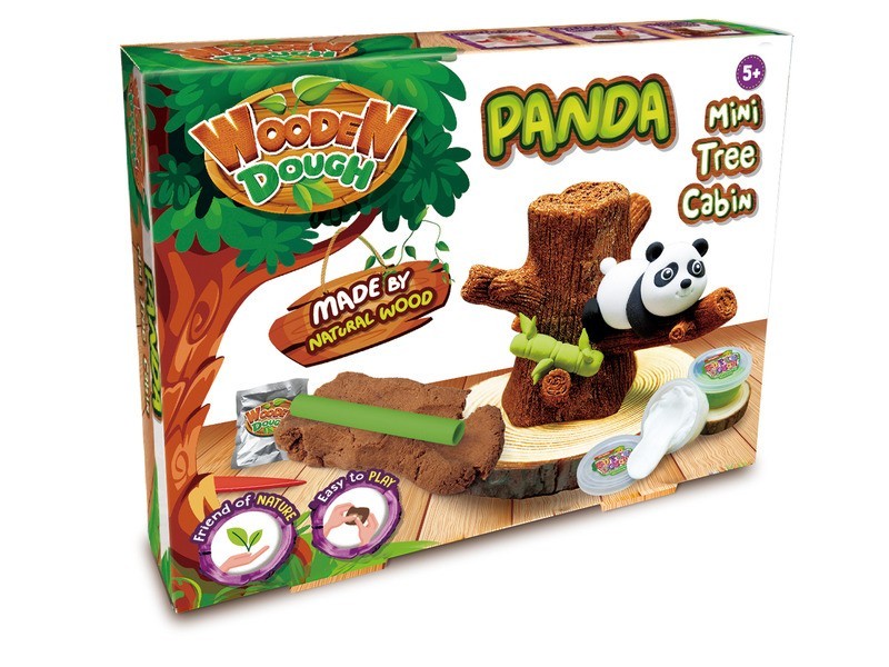 Fa gyurma panda - kreatív játék