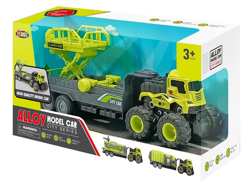 Lendkerekes teherautó levehető utánfutóval