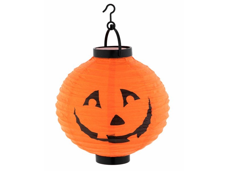 Halloween papírlampion LED, 20 cm