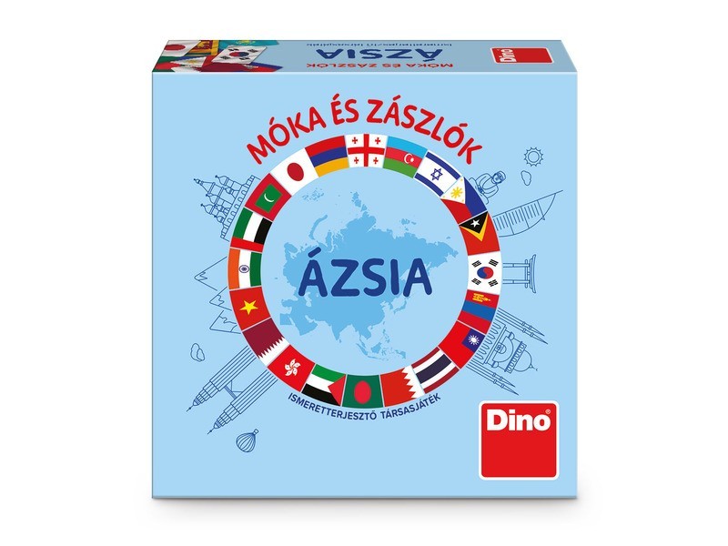 Móka és zászlók – Ázsia társasjáték doboza