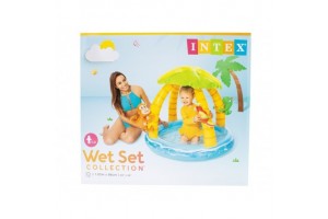 Bébi medence pálmafás árnyékolóval 102x10 cm