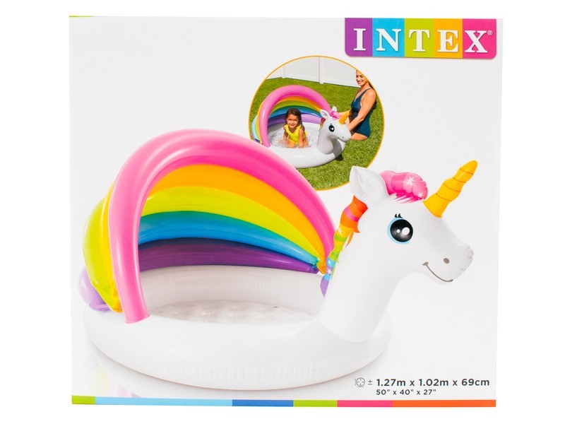 Bébi medence unikornis mintával 127×102 cm