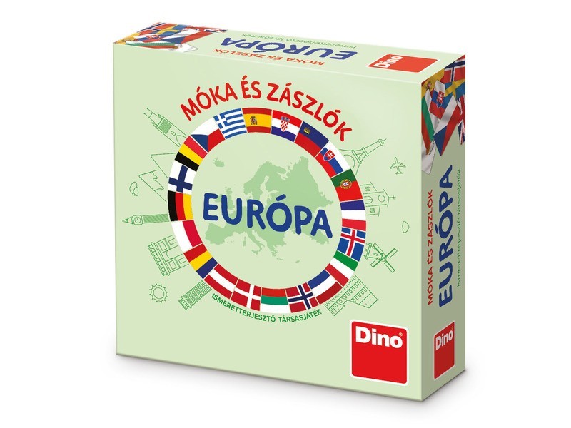 Móka és zászlók - Európa társasjáték borító
