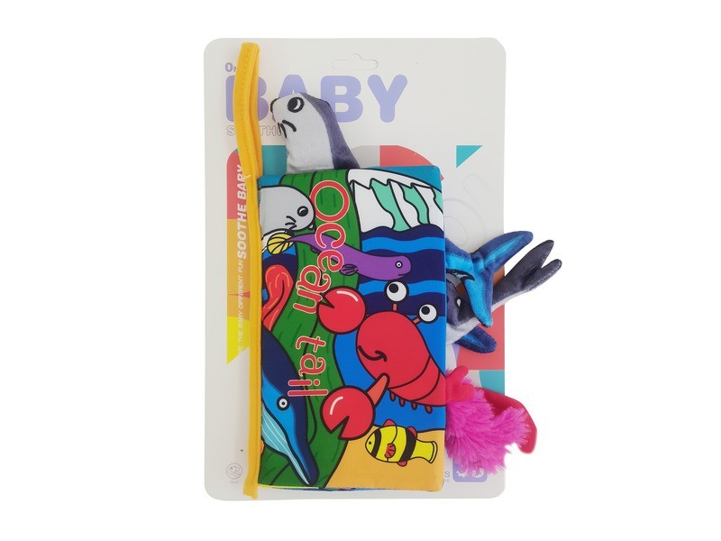 Textil mesekönyv állatokkal - puha babakönyv