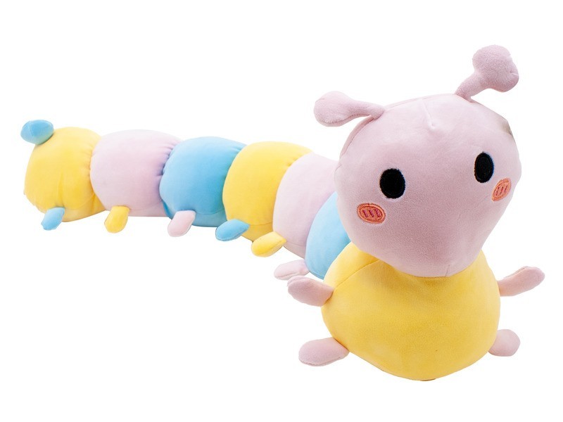 Plüss hernyó 100 cm – puha és színes