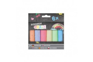 Aszfaltkréta készlet – 6 darab színes kréta