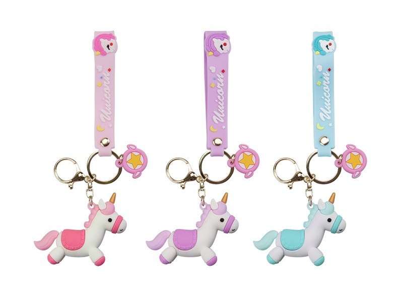 Unikornis kulcstartó - 4 féle mintával