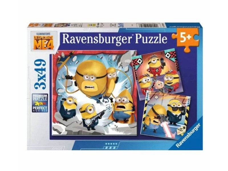 Minyonok 349 darabos puzzle (3x49)