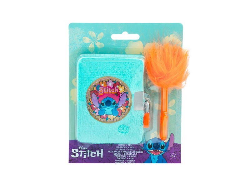 Stitch napló lakattal és tollal