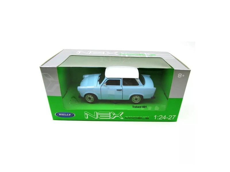 Fém Trabant 601 1:24 világoskék modellautó