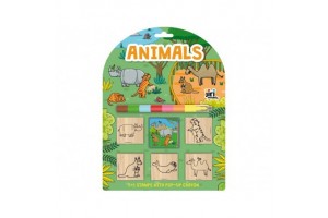 Nyomdaszett - Állatok mintákkal