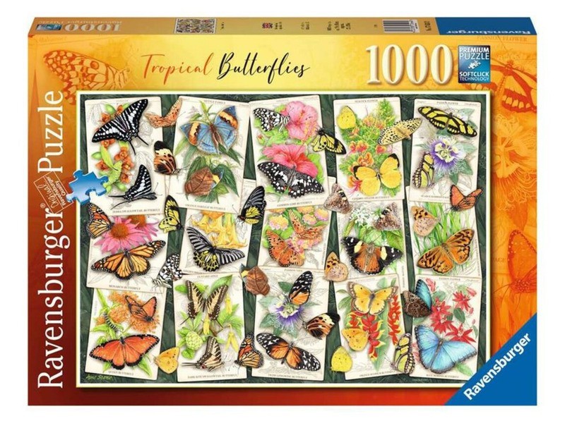 Puzzle 1000 db - Trópusi pillangó kirakott kép