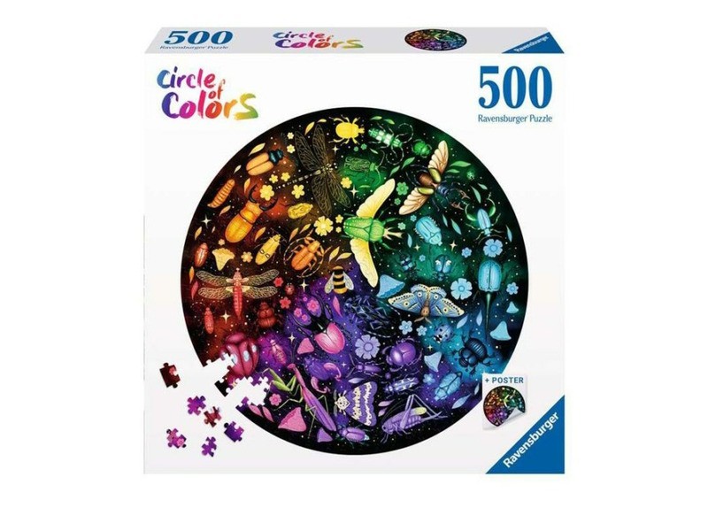 Kör alakú 500 db puzzle - Rovarok