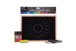 Rajztábla krétával és szivaccsal