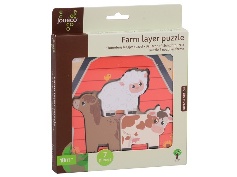 Jouéco réteges puzzle - Háziállatok