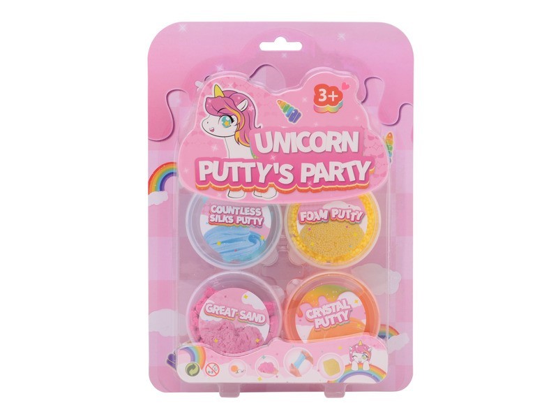 Unikornis putty 4 darabos csomag, színes gyurma