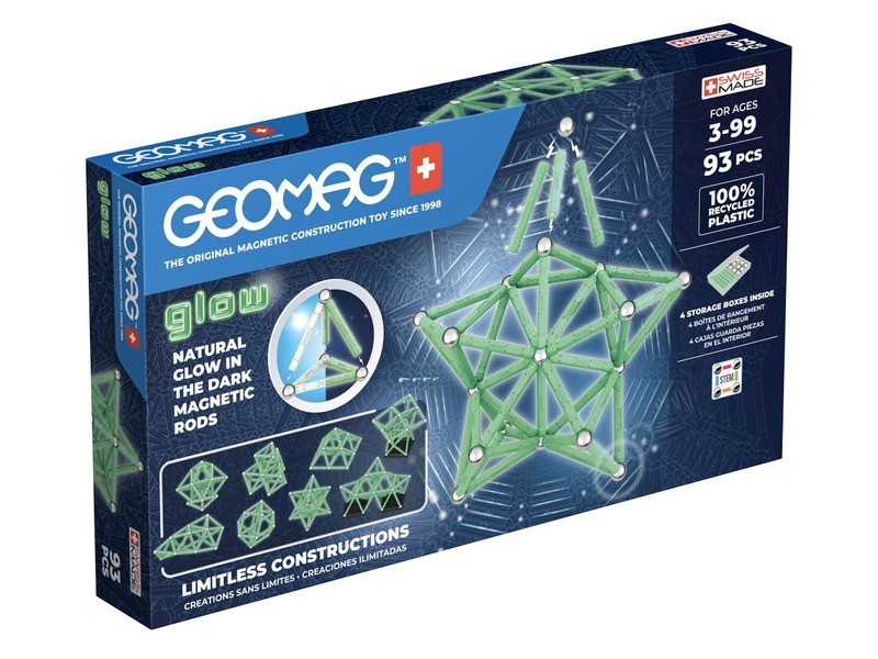 Geomag Glow Recycled 93 db - mágneses építőkészlet