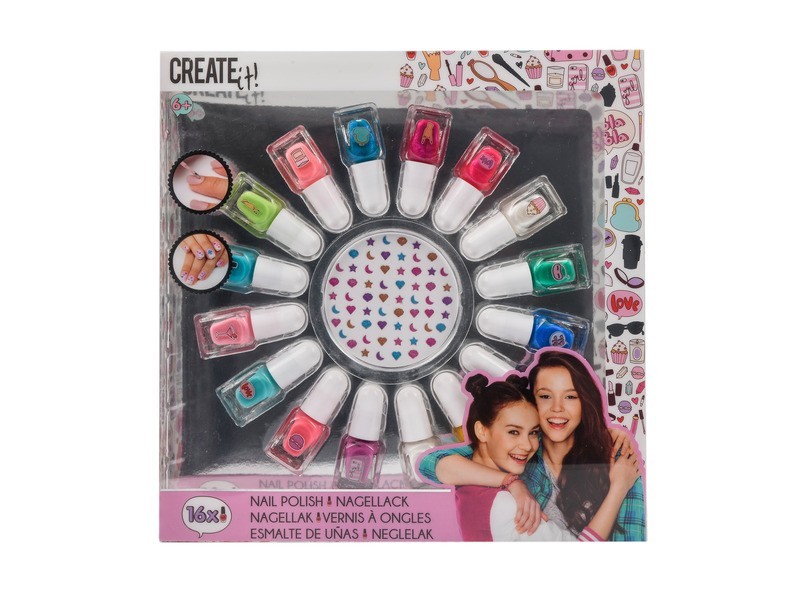 Create it! Sellő körömlakk - 16 szín + matricák