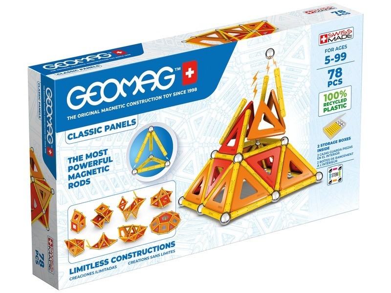 Geomag Classic Panels Recycled – 78 db, újrahasznosított panelek
