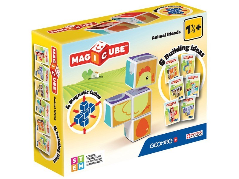 Geomag Magicube Printed Állatok - 7 db mágneses kocka