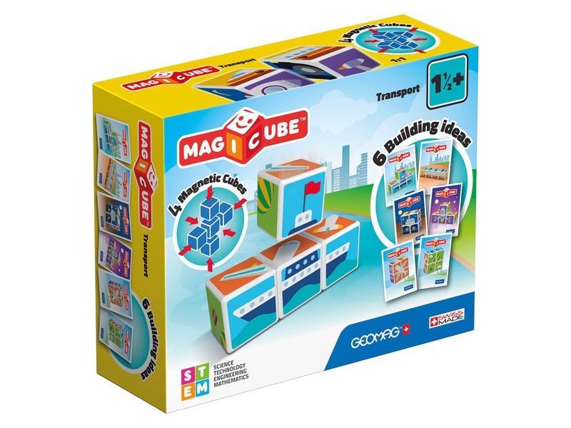 Geomag Magicube Közlekedés 7 db - mágneses kockák