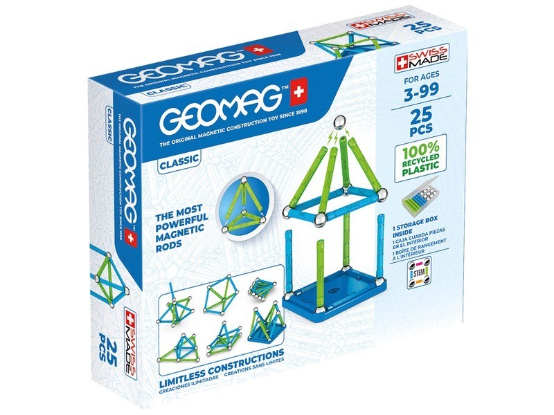 Geomag Classic Recycled 25 db - mágneses építőjáték