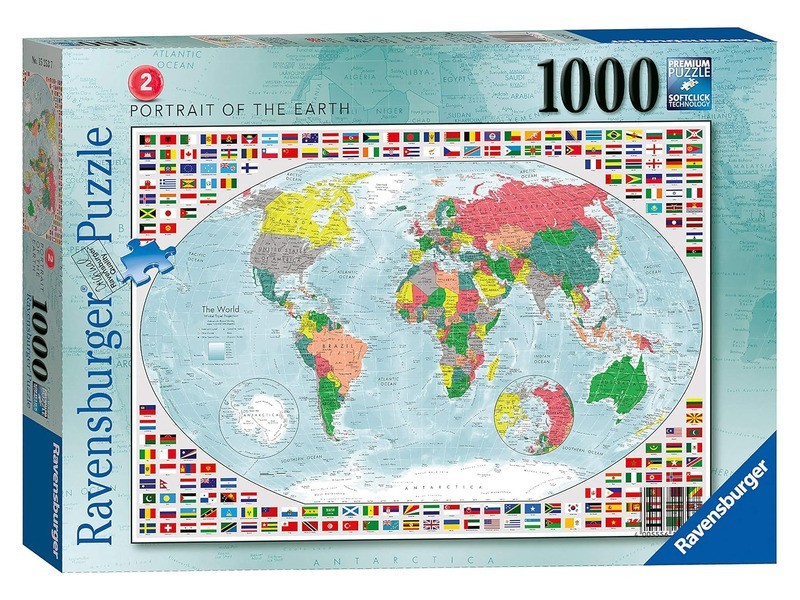 1000 db világtérkép puzzle – részletes világkép