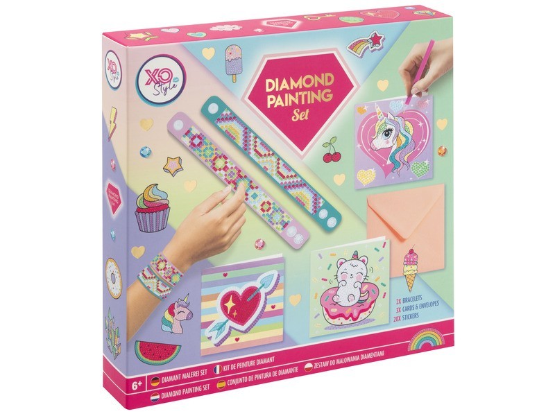 Gyémántfestős karkötő készlet — 2 db, 2 minta