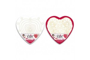 Szív alakú számfestés vászon 29x29 cm