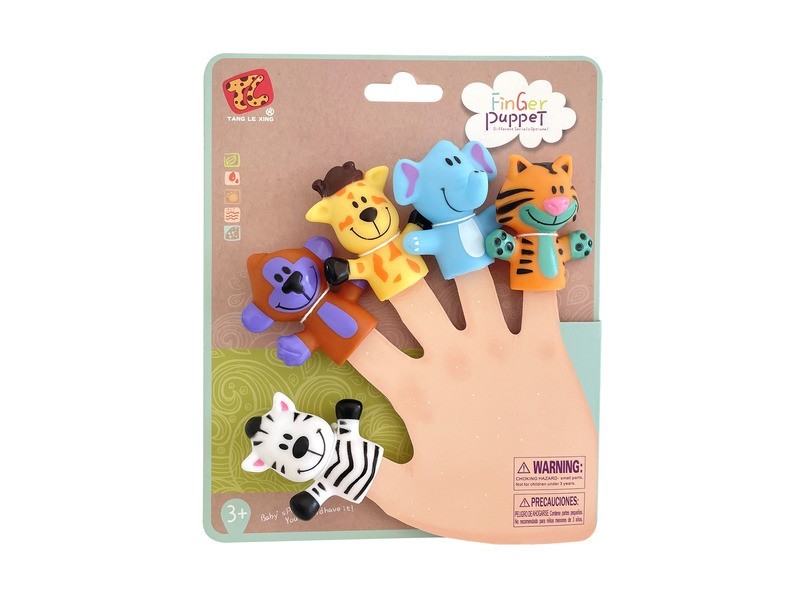 Ujjbábok - vadállatok, 5 db/csomag