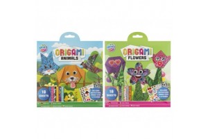 Origami virágok és állatok – 18 papírlap