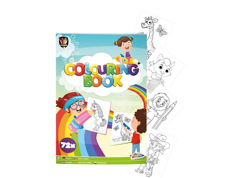 Állat formájú kifestőkönyv és 4 filctoll