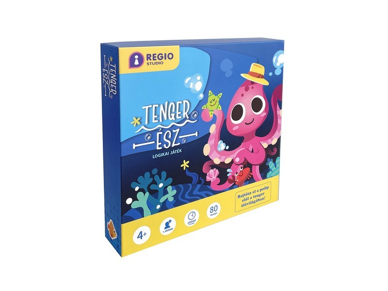 Társasjáték Tenger-ész — doboz és játékelemek