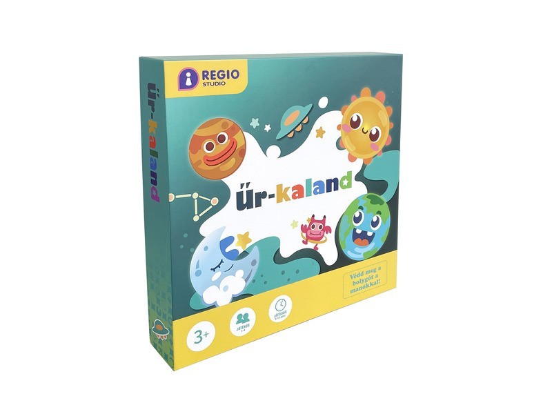 Űr-kaland társasjáték – doboz és pálya