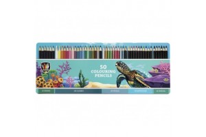 Színes ceruzák 50 db fém dobozban