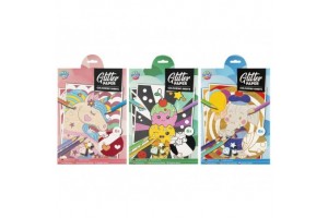 Csillogós kifestő A4 — 6 lap (3 féle)