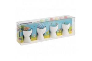 Húsvéti tojásfestő szett — 4 tojástartó, 6 festék