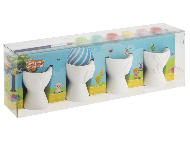 Húsvéti tojásfestő szett — 4 tojástartó, 6 festék