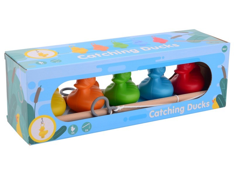 Kacsás pecajáték - 5 kacsával és 2 bottal