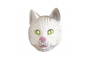 Fehér macska álarc - jelmez kiegészítő