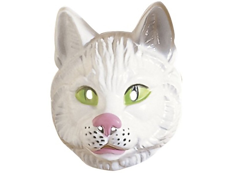 Fehér macska álarc - jelmez kiegészítő