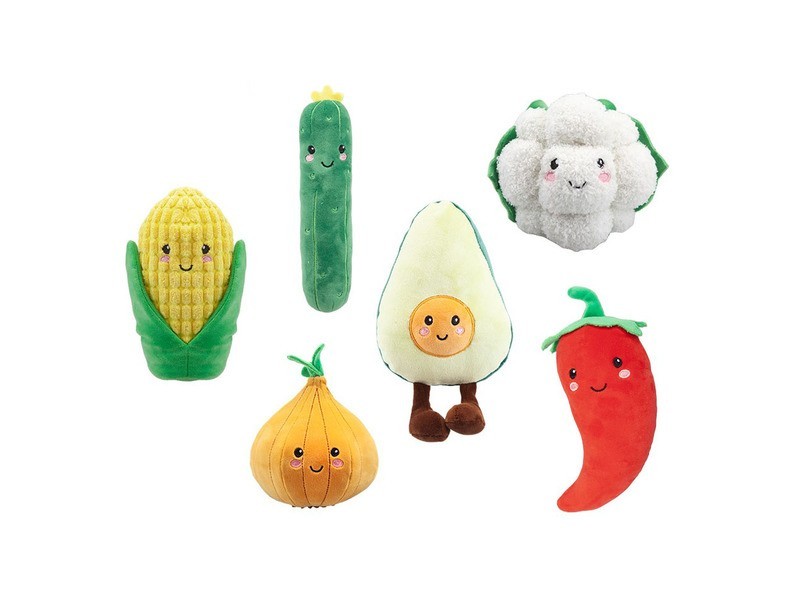 Plüss zöldségek 16 cm - 6 féle