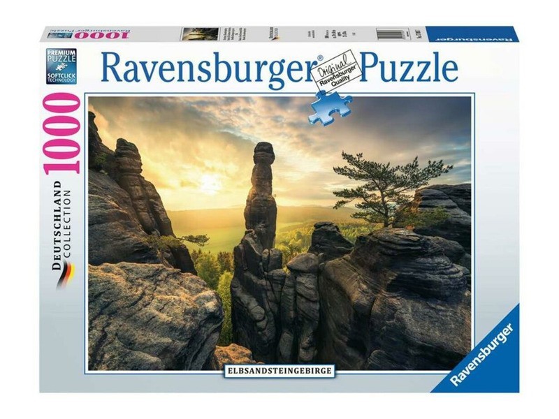 Puzzle 1000 db – Erleuchtung, Elbsandstein tájkép