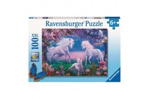 Puzzle 100 db - Csodás egyszarvúak, színes kép