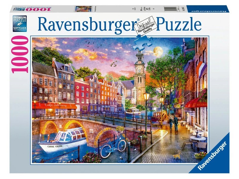 Puzzle 1000 db - Amszterdam naplemente
