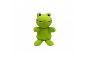 Plüss béka 23 cm — zöld, puha
