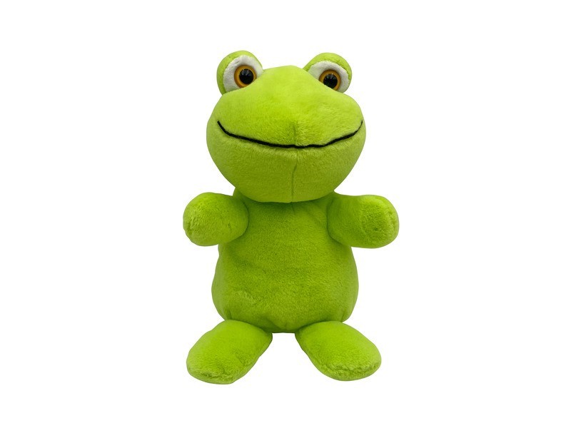 Plüss béka 23 cm — zöld, puha