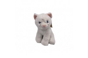 Fehér plüss cica 20 cm
