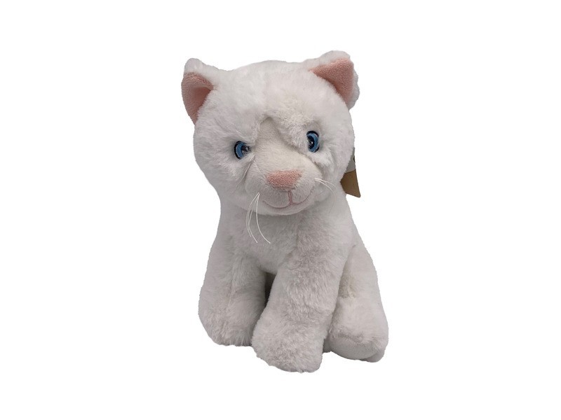 Fehér plüss cica 20 cm