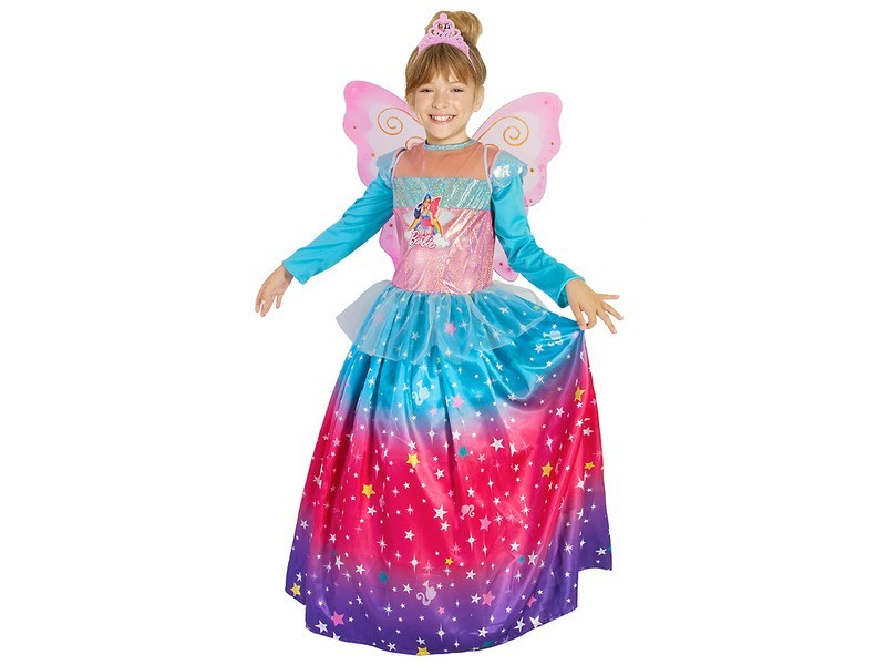 Barbie tündér jelmez 5-7 év, szárnyak és tutu